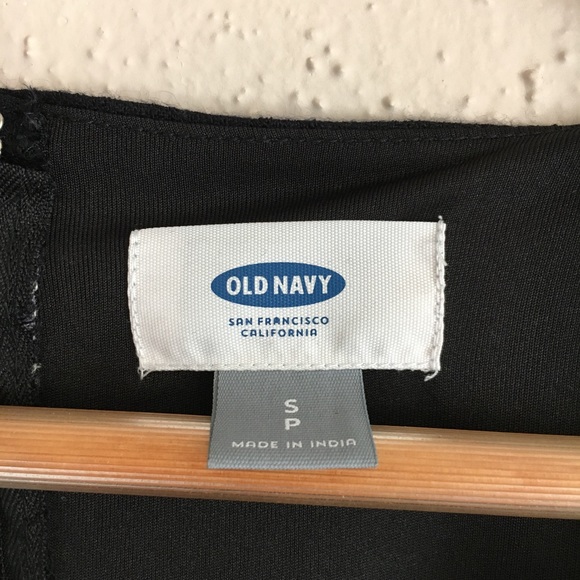 Old Navy Black Red Floral Embroidered A-Line Dress - Picture 4 of 8